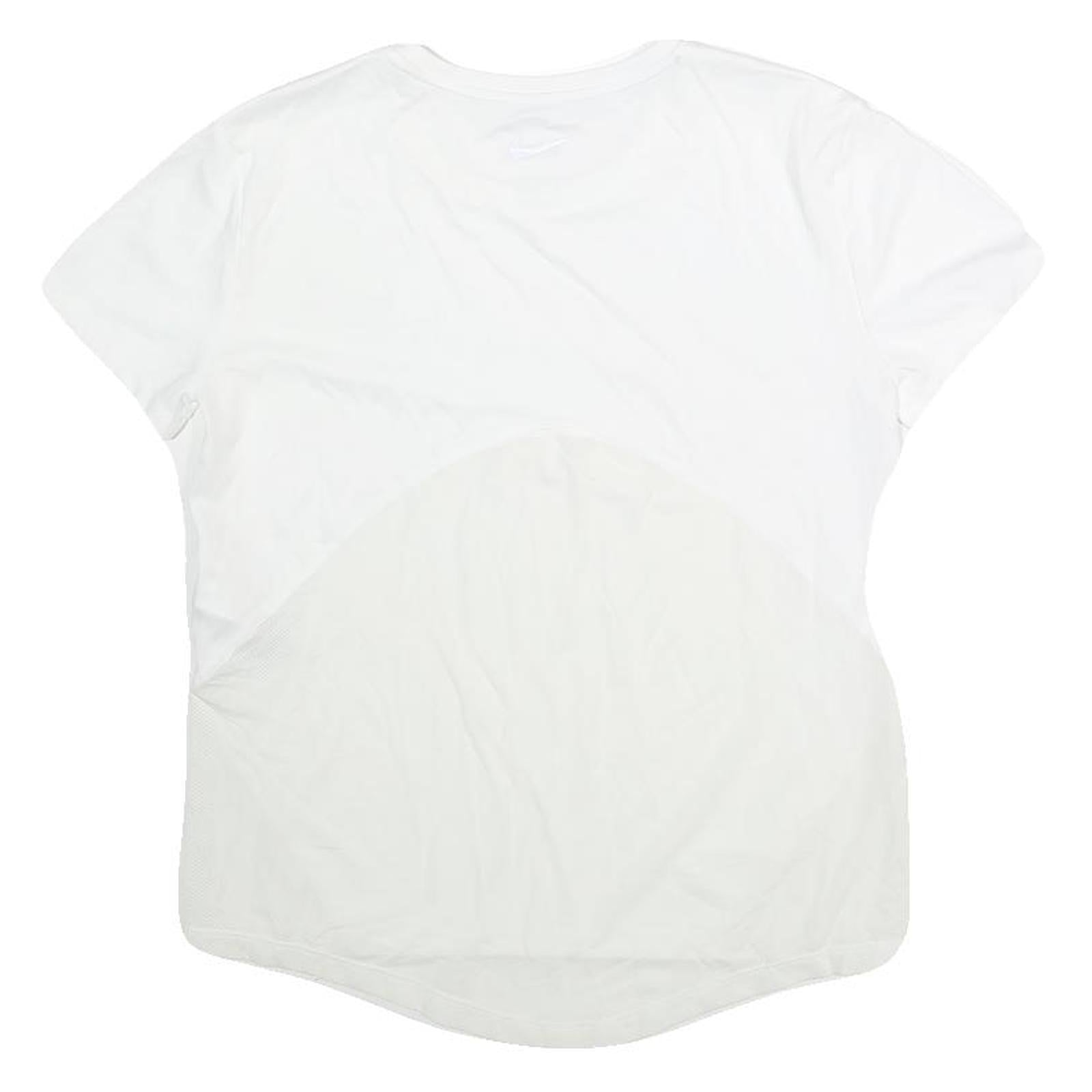 NIKE Womens White Sports T-Shirt XS Short Sleeve Round Neck Performance