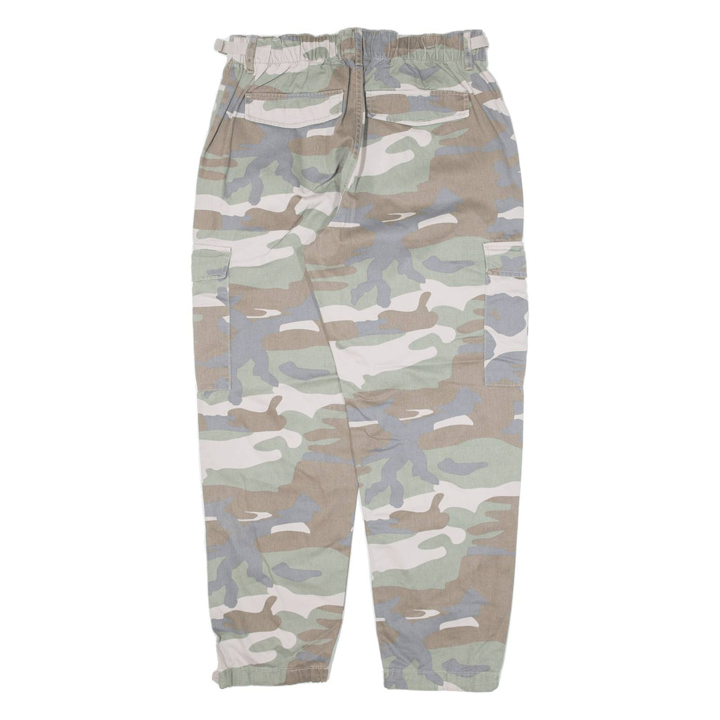 CLOCKHOUSE Cargo Camo Womens Trousers Green Relaxed Tapered W30 L26