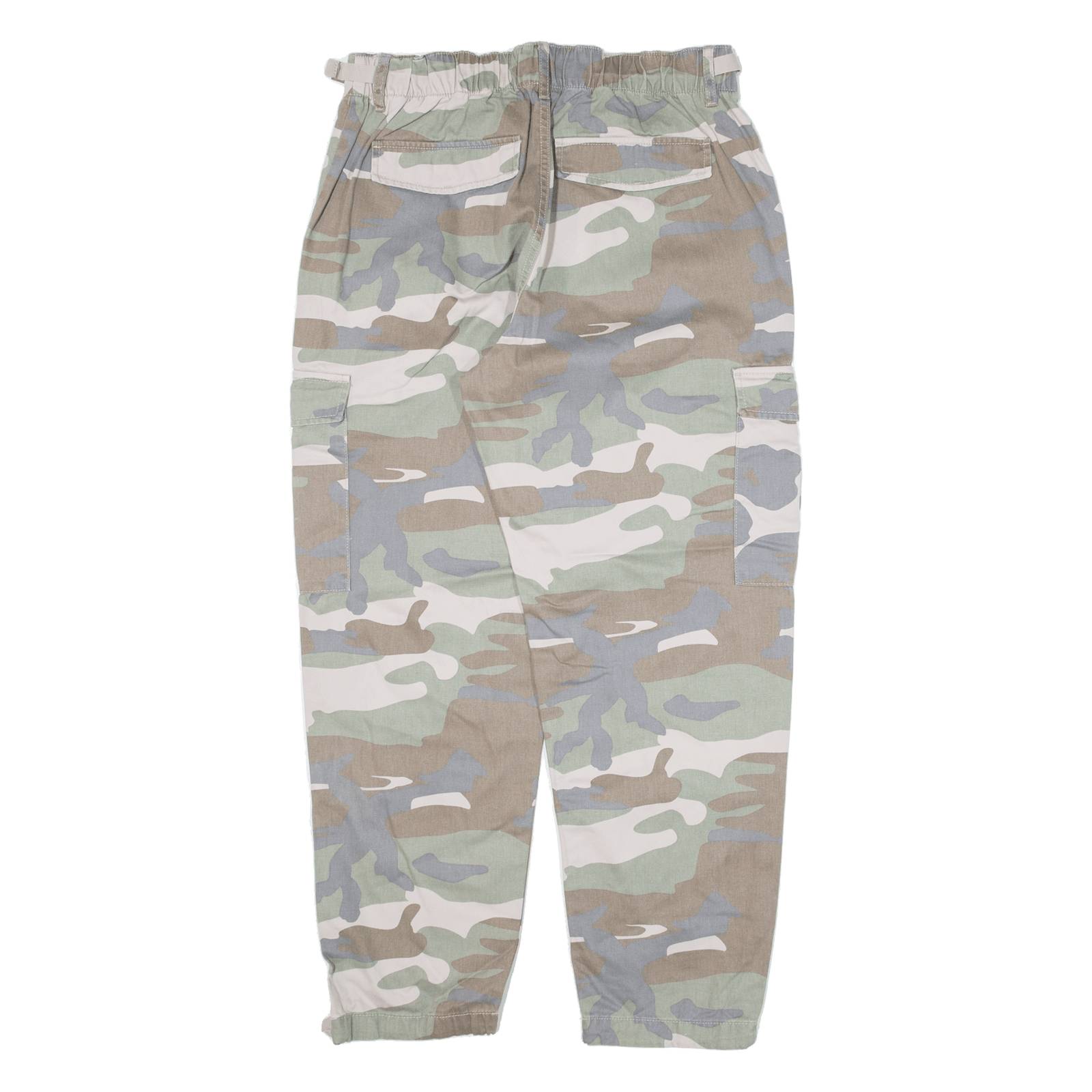CLOCKHOUSE Cargo Camo Womens Trousers Green Relaxed Tapered W30 L26