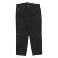 CALVIN KLEIN JEANS Womens Cotton Blend Slim Black Trousers W32 L26 Zip Casual