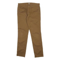 CARHARTT WIP Mens Cotton Blend Brown Slim Straight Trousers W31 L32 Zip Closure