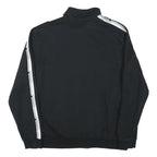PUMA Mens Black & White Sport Zip Cotton Blend Jacket L Logo Tape Stripe Casual
