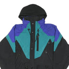 BLACK BEAR Mens Black & Purple Colourblock Outdoor Jacket M Polyester Blend Zip