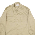 DICKIES Mens Worker Shirt Brown Long Sleeve L