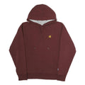 CHAMPION Mens Maroon Hoodie M Small Logo Pullover Cotton Blend Comfortable Fit