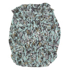 KAREN MILLEN Womens Blue Printed Blouse Long Sleeve Collared UK 8 Stylish