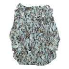 KAREN MILLEN Womens Blue Printed Blouse Long Sleeve Collared UK 8 Stylish