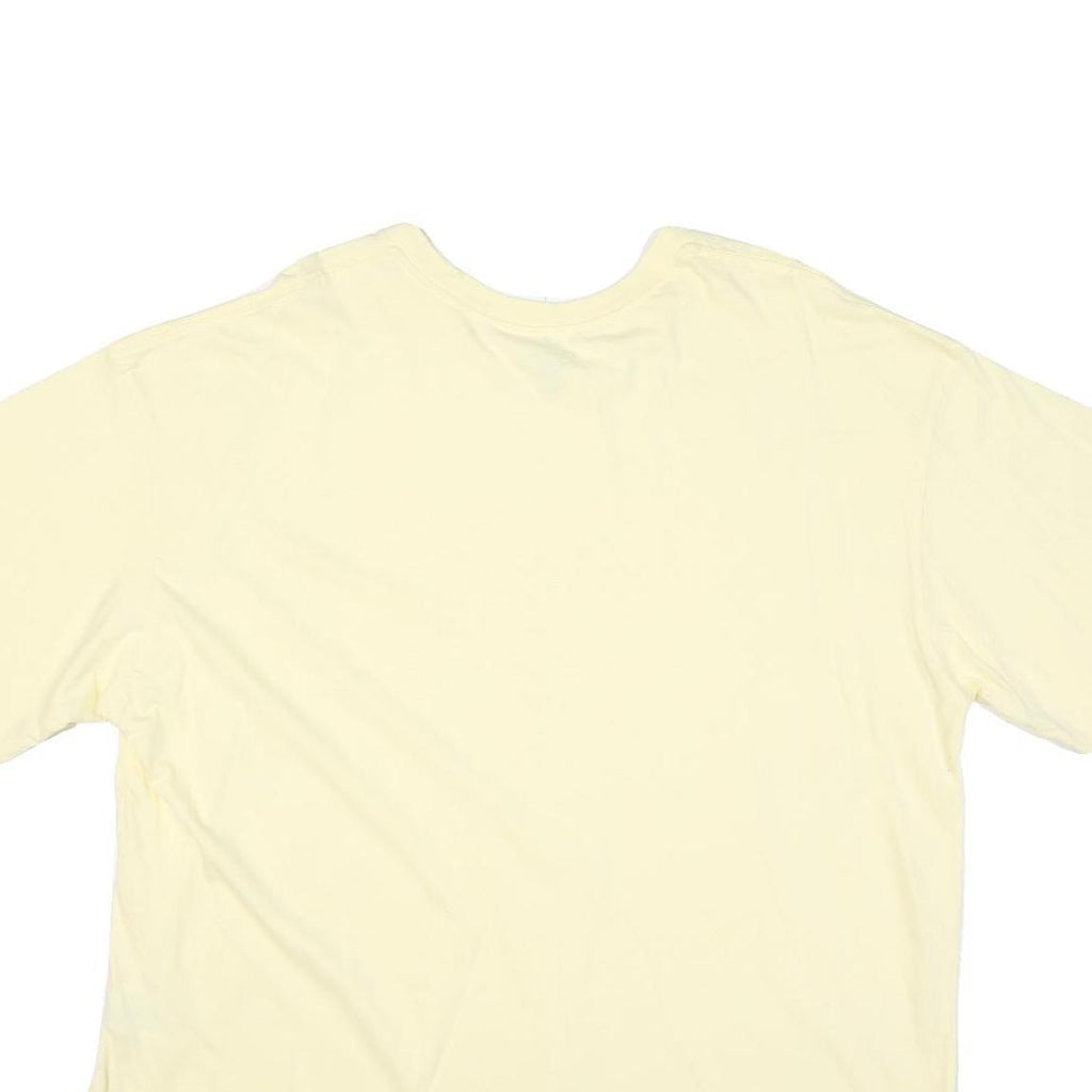 CHAMPION Mens Cream Classic T-Shirt 2XL Short Sleeve Crew Neck Cotton Blend