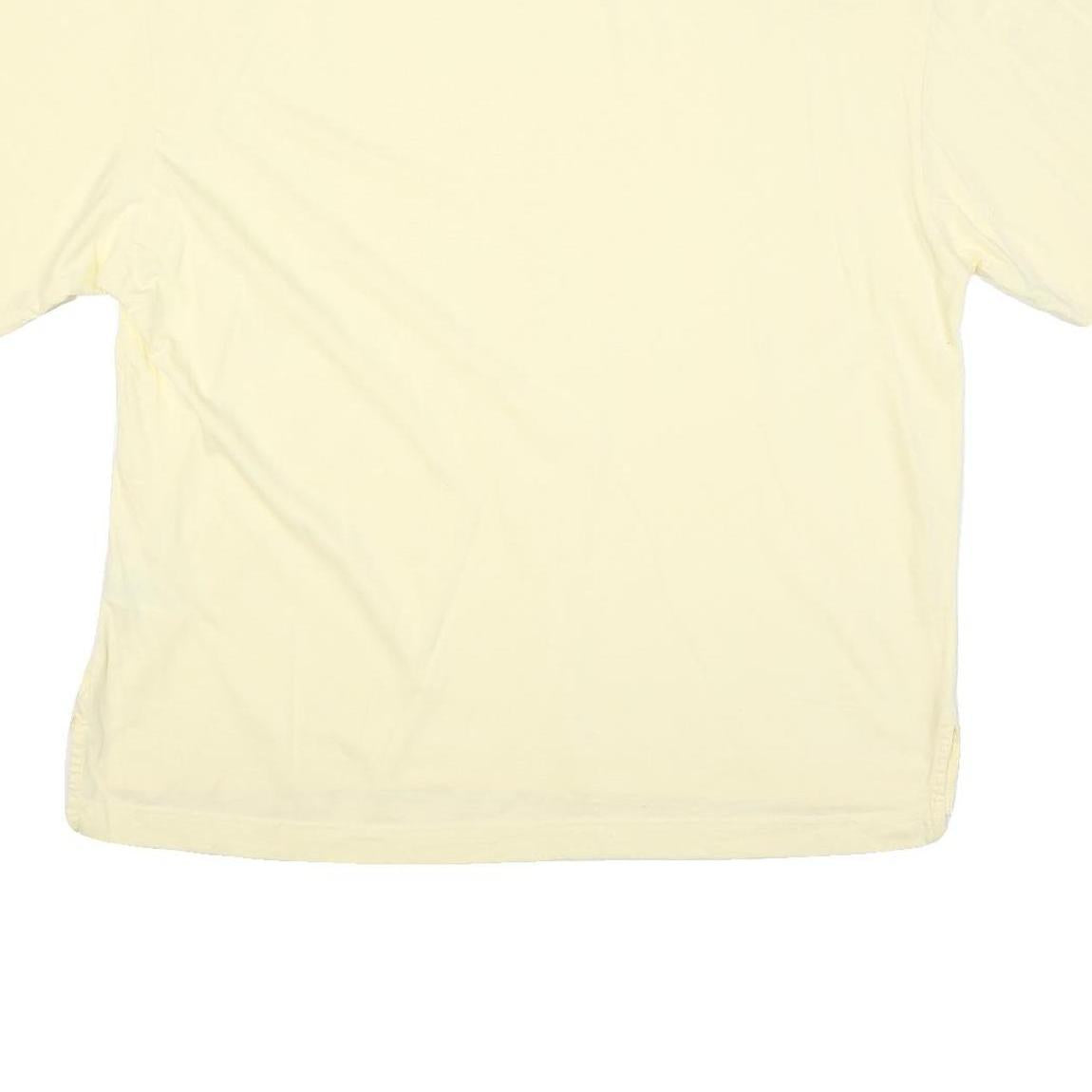 CHAMPION Mens Cream Classic T-Shirt 2XL Short Sleeve Crew Neck Cotton Blend