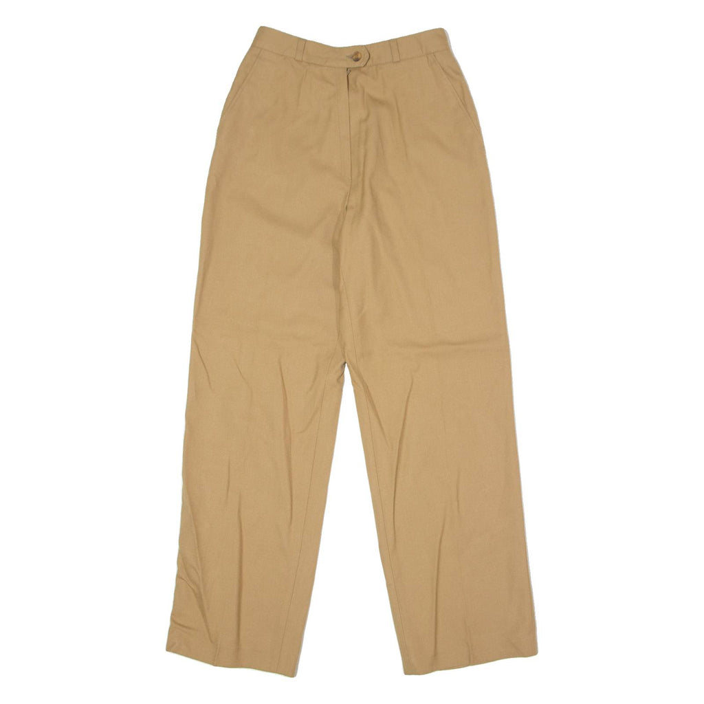 ROSNER Womens Trousers Beige Slim Straight 90s Wool W24 L28