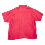 DEVILLE Womens Shirt Red Collared XL