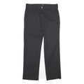 DICKIES Mens Polyester Blend Black Regular Straight Trousers W30 L30 Zip Closure
