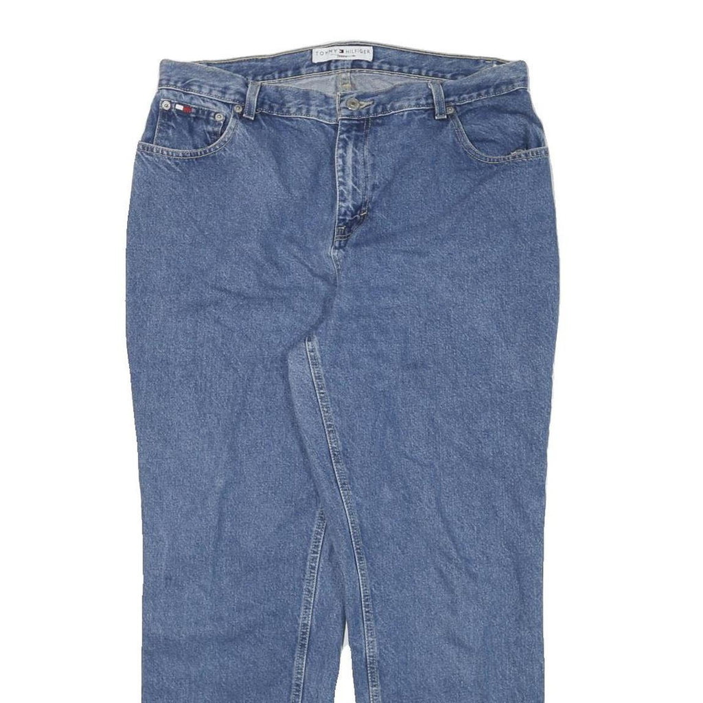 TOMMY HILFIGER Womens Relaxed Blue Denim Medium W32 L27 Jeans Cotton Blend Zip