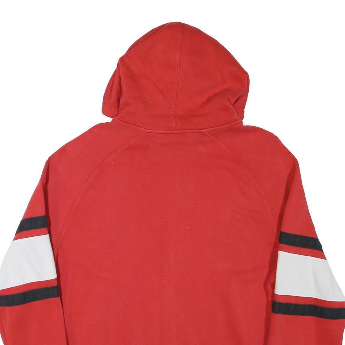 NIKE Mens Red & White Hooded Full Zip Hoodie M Sportswear Casual