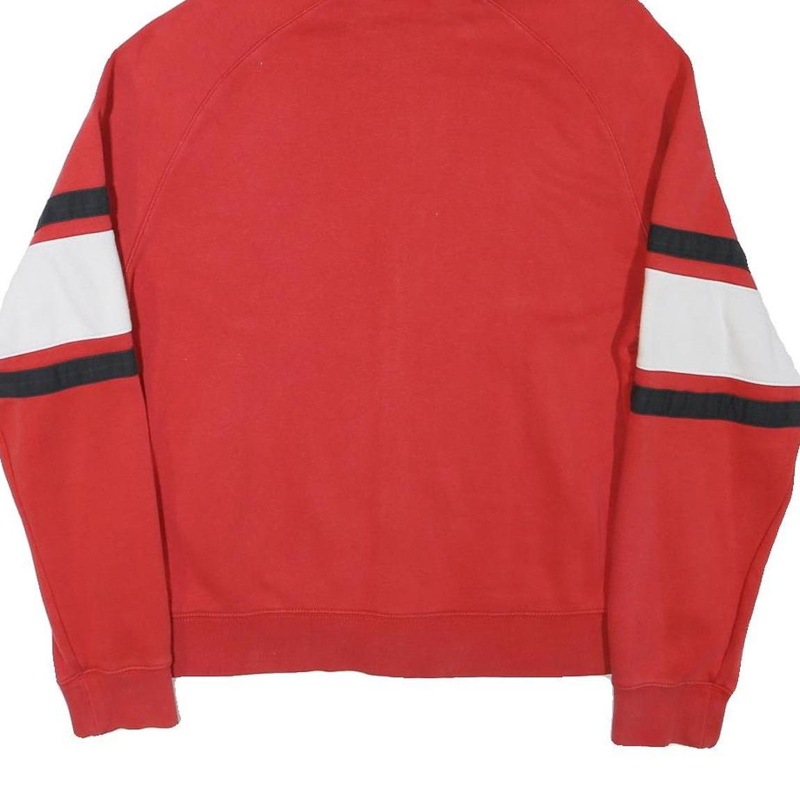 NIKE Mens Red & White Hooded Full Zip Hoodie M Sportswear Casual