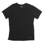 CALVIN KLEIN Mens Black L T-Shirt Short Sleeve Crew Neck Minimal Logo