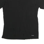 CALVIN KLEIN Mens Black L T-Shirt Short Sleeve Crew Neck Minimal Logo