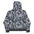 CHAMPION Womens Black & Grey Tie Dye Pullover Hoodie L Cotton Blend