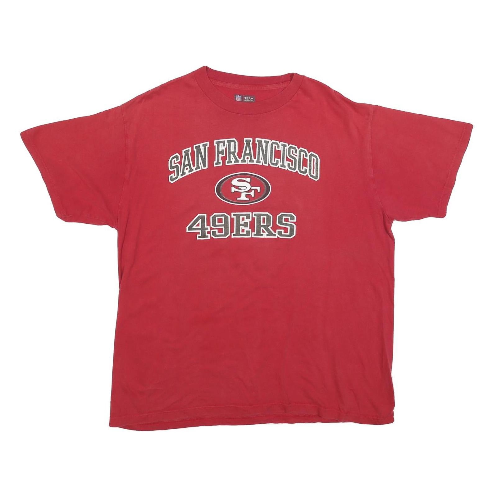 NFL Mens Red San Francisco 49ers Graphic T-Shirt XL Short Sleeve Crew Neck