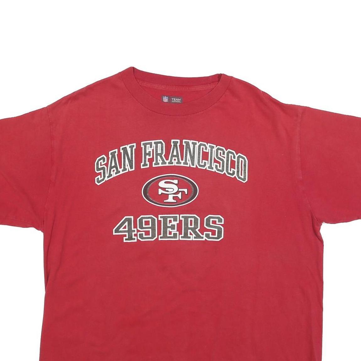 NFL Mens Red San Francisco 49ers Graphic T-Shirt XL Short Sleeve Crew Neck