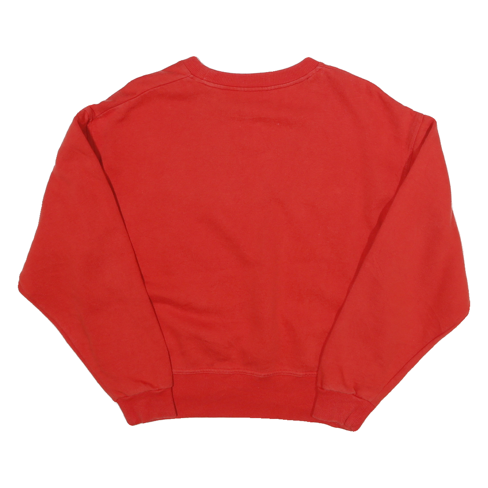 FILA Womens Red Crew Neck M Logo Sweatshirt Cotton Blend Casual Pullover