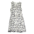 BOSS HUGO BOSS Womens Grey White Geometric Sleeveless Day Polyester Dress M