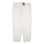BIG STAR Mens Cotton Blend White Regular Fit Straight Leg Trousers W38 L30