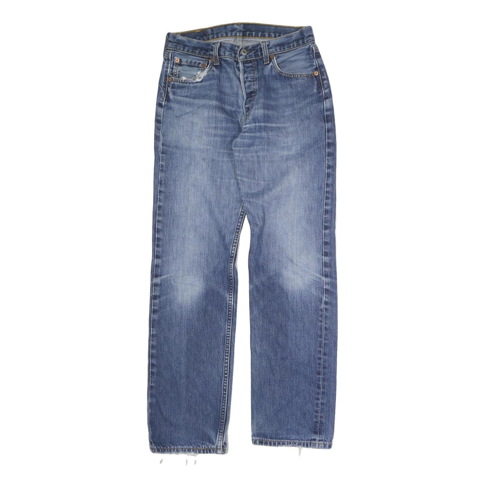 LEVI'S Mens Regular Fit Blue Denim Jeans W29 L30 Button Cotton Classic