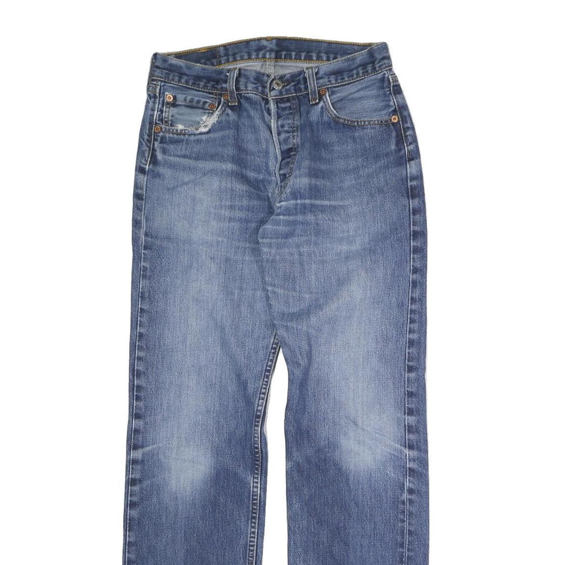 LEVI'S Mens Regular Fit Blue Denim Jeans W29 L30 Button Cotton Classic