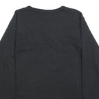 CHAMPION Mens Black Long Sleeve Crew Neck Classic Logo T-Shirt M