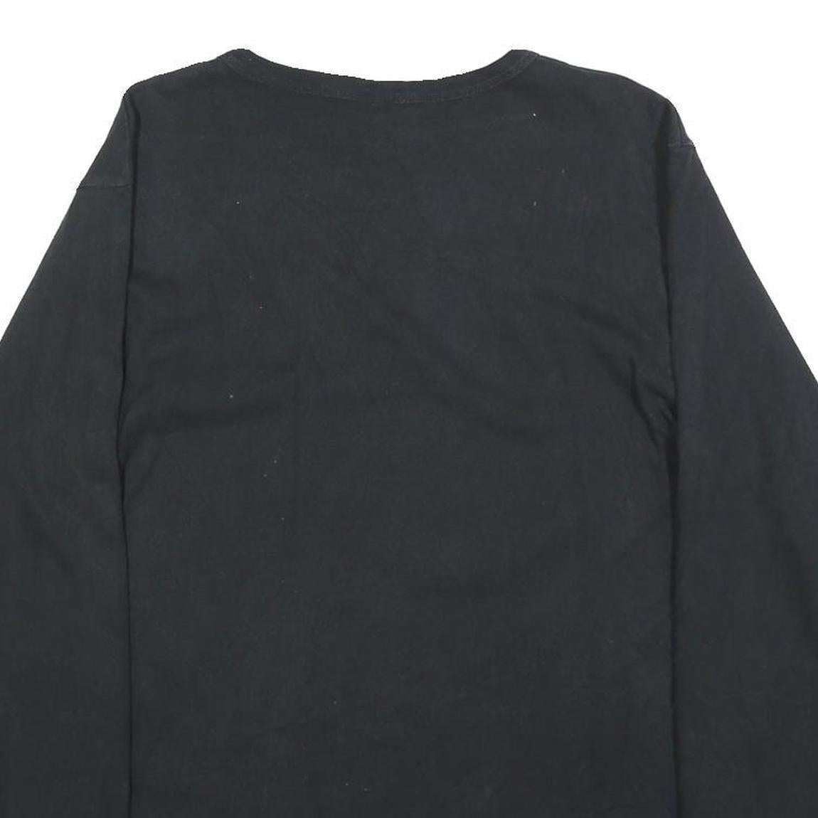 CHAMPION Mens Black Long Sleeve Crew Neck Classic Logo T-Shirt M