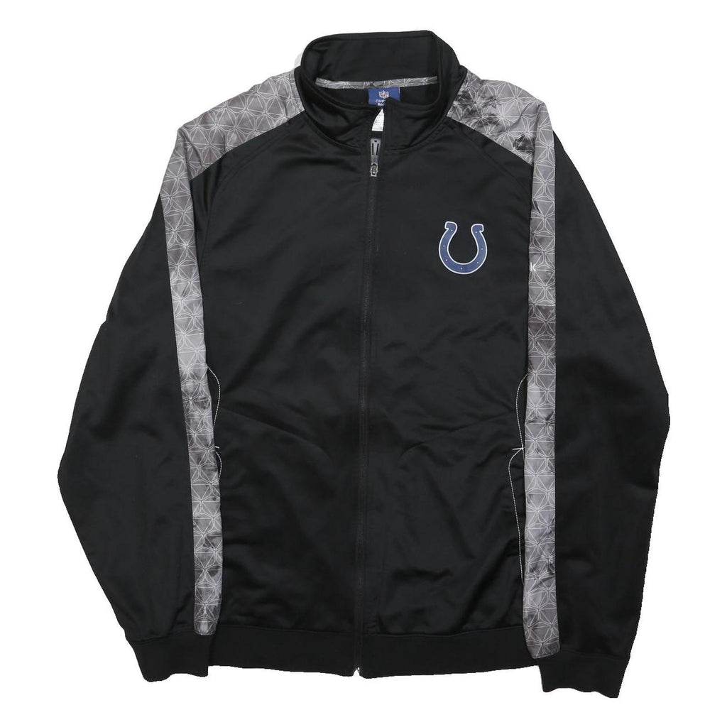 NFL Mens Black Grey Indianapolis Colts Track Jacket XL Polyester Zip Sportswear