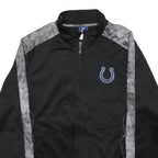 NFL Mens Black Grey Indianapolis Colts Track Jacket XL Polyester Zip Sportswear