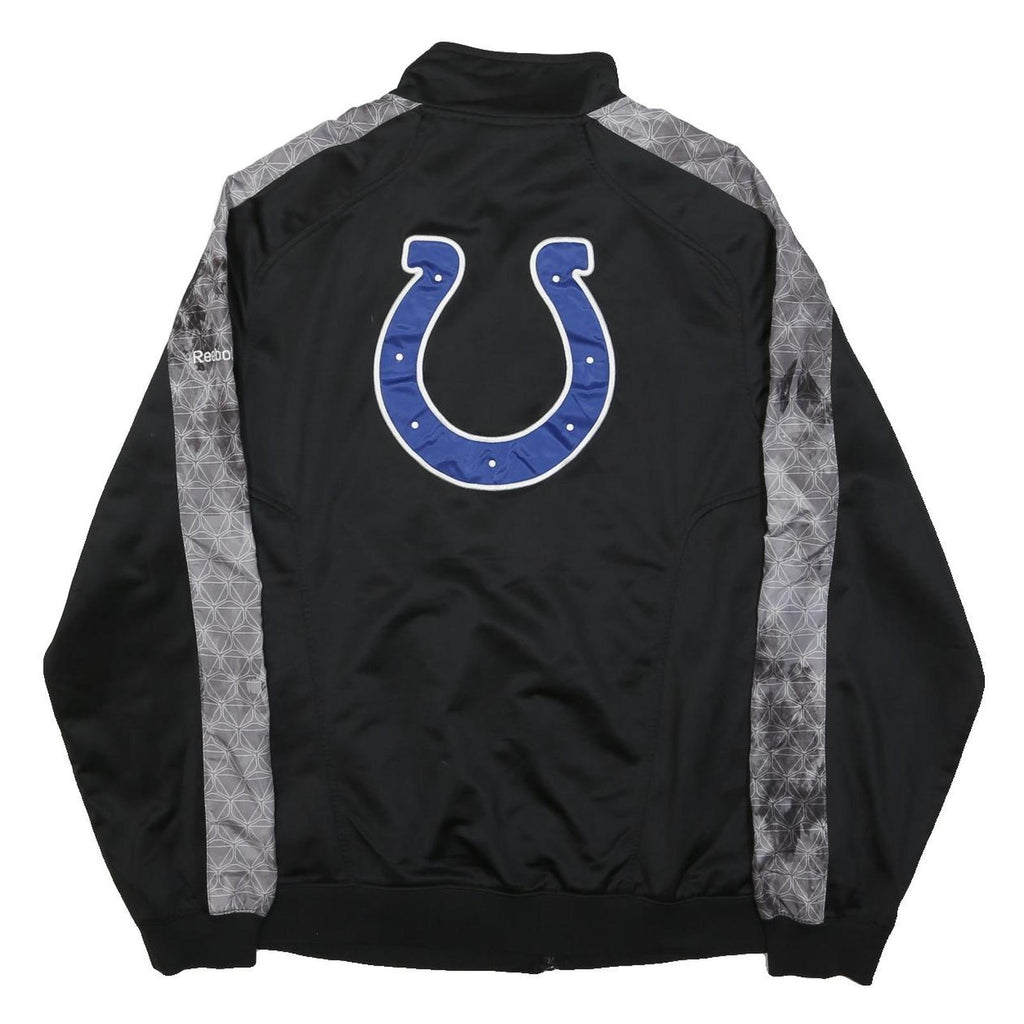 NFL Mens Black Grey Indianapolis Colts Track Jacket XL Polyester Zip Sportswear