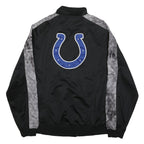 NFL Mens Black Grey Indianapolis Colts Track Jacket XL Polyester Zip Sportswear
