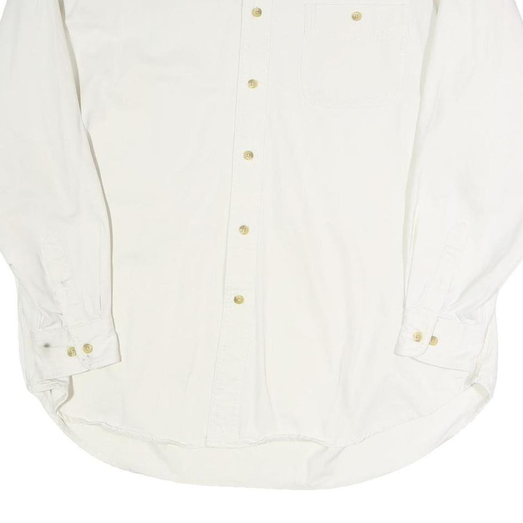 LEE Mens White Acsystems Classic Cotton Blend Shirt XL Workwear Comfort