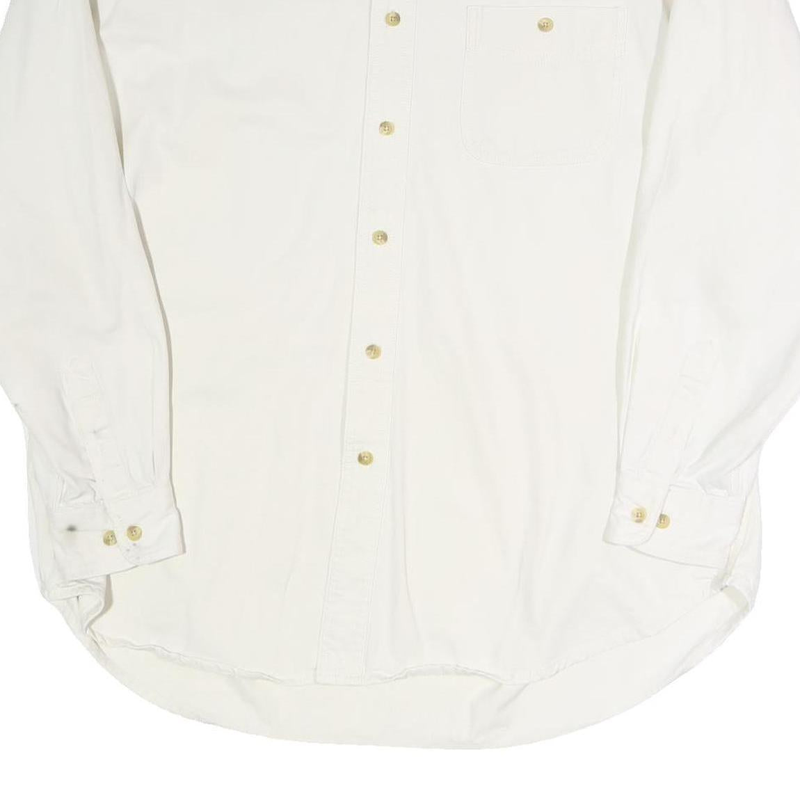 LEE Mens White Acsystems Classic Cotton Blend Shirt XL Workwear Comfort