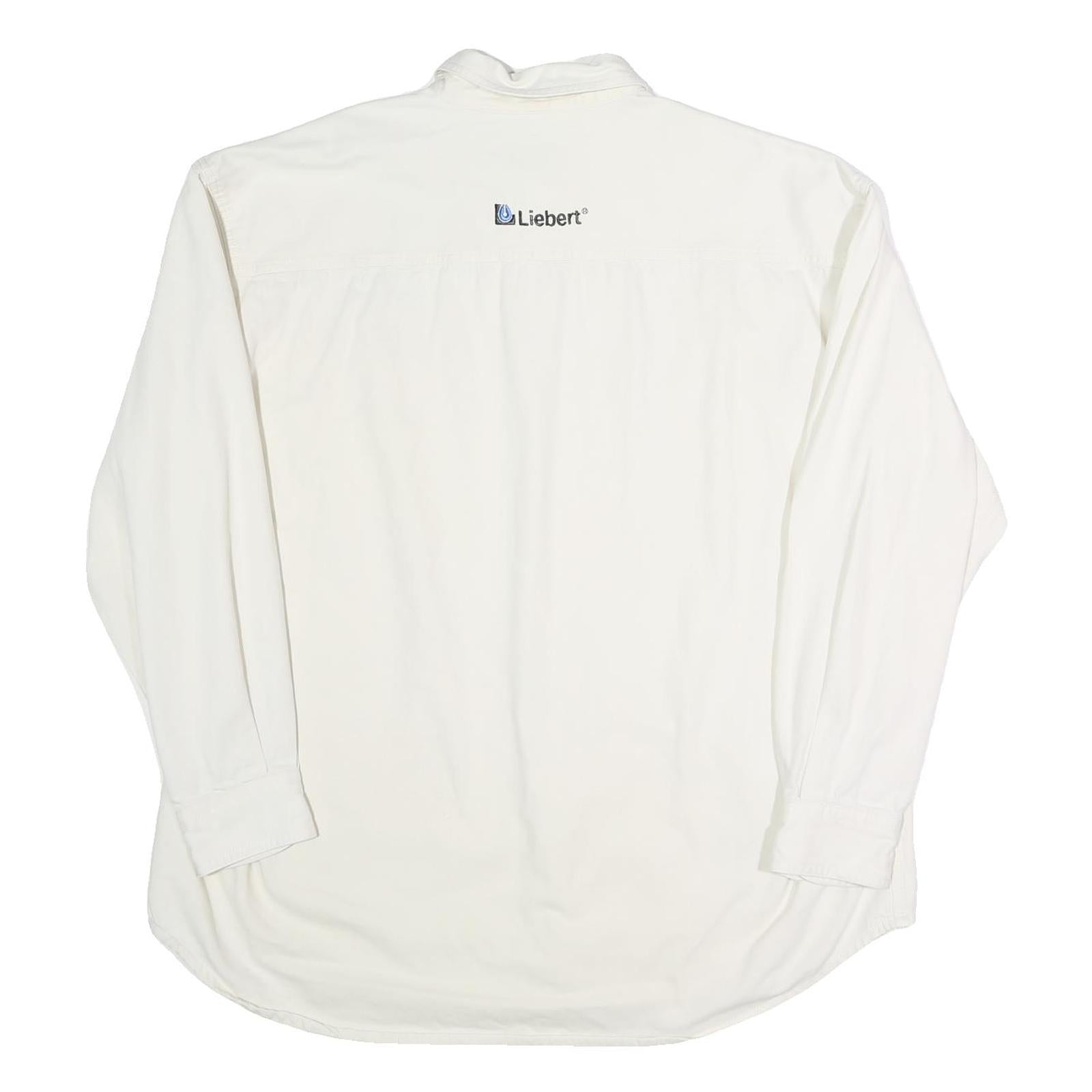 LEE Mens White Acsystems Classic Cotton Blend Shirt XL Workwear Comfort