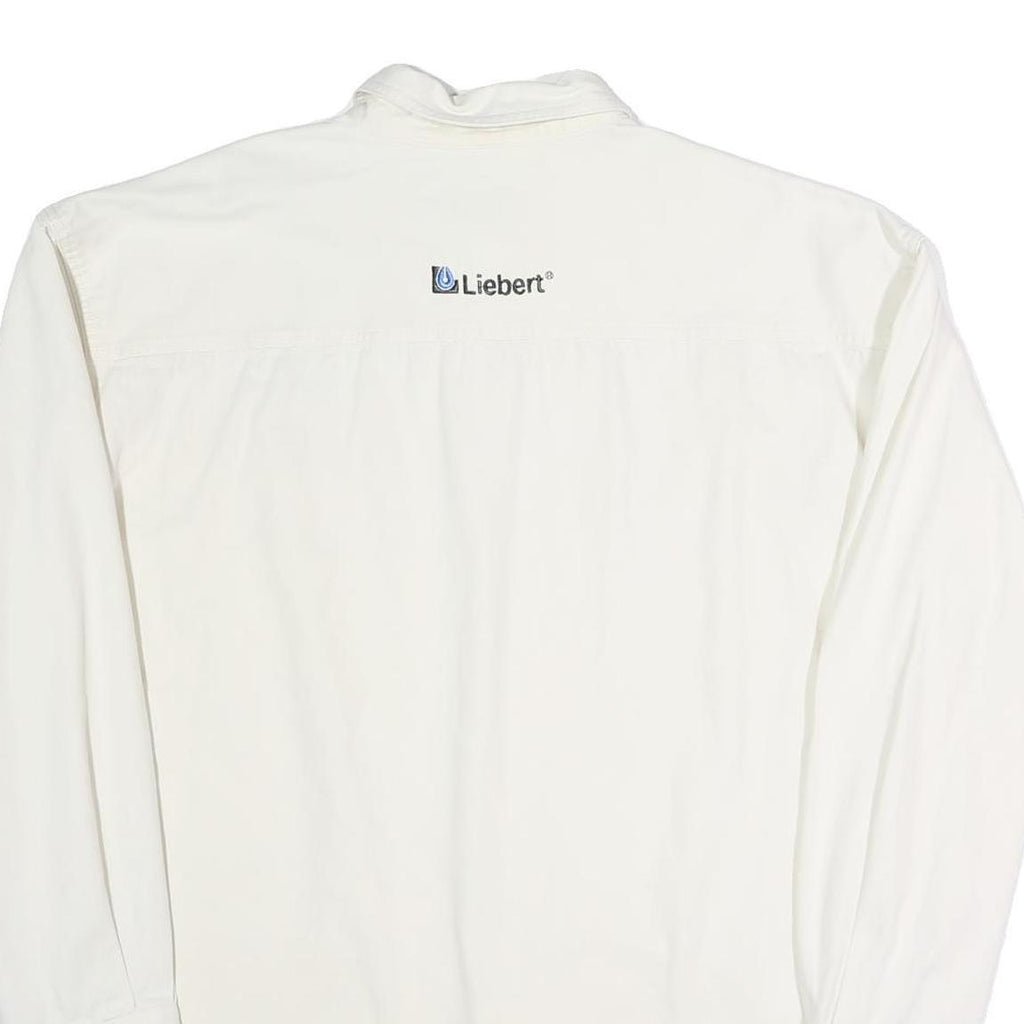 LEE Mens White Acsystems Classic Cotton Blend Shirt XL Workwear Comfort