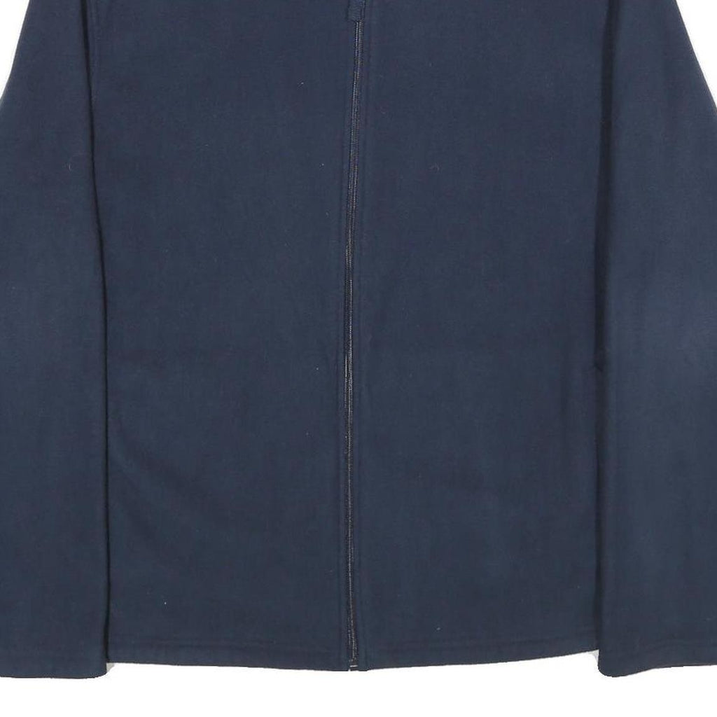 STARTER Mens Navy Blue Jacket L Polyester Zip Plain Casual Outerwear