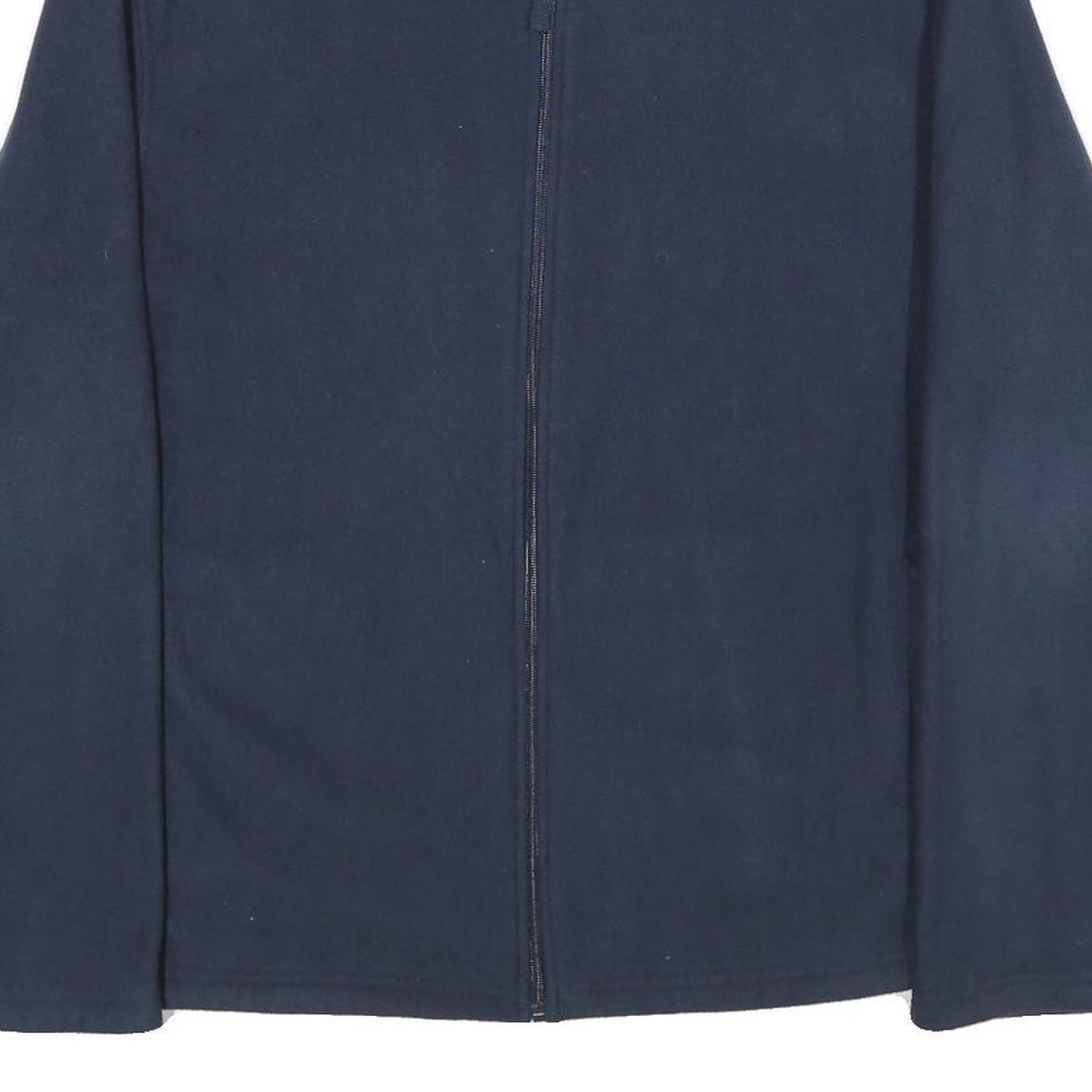 STARTER Mens Navy Blue Jacket L Polyester Zip Plain Casual Outerwear