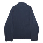 STARTER Mens Navy Blue Jacket L Polyester Zip Plain Casual Outerwear