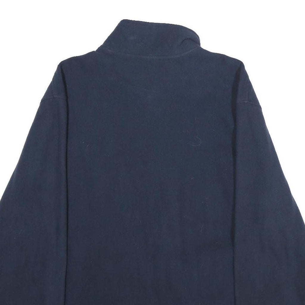STARTER Mens Navy Blue Jacket L Polyester Zip Plain Casual Outerwear