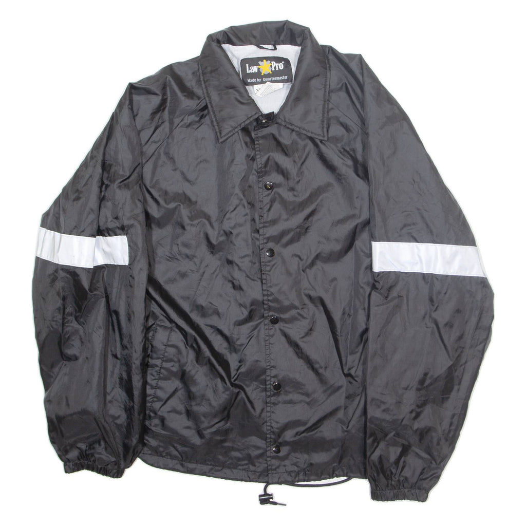 LAW PRO Womens Track Jacket Black Nylon XL