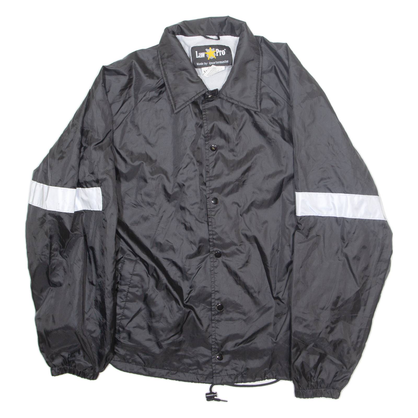 LAW PRO Womens Track Jacket Black Nylon XL