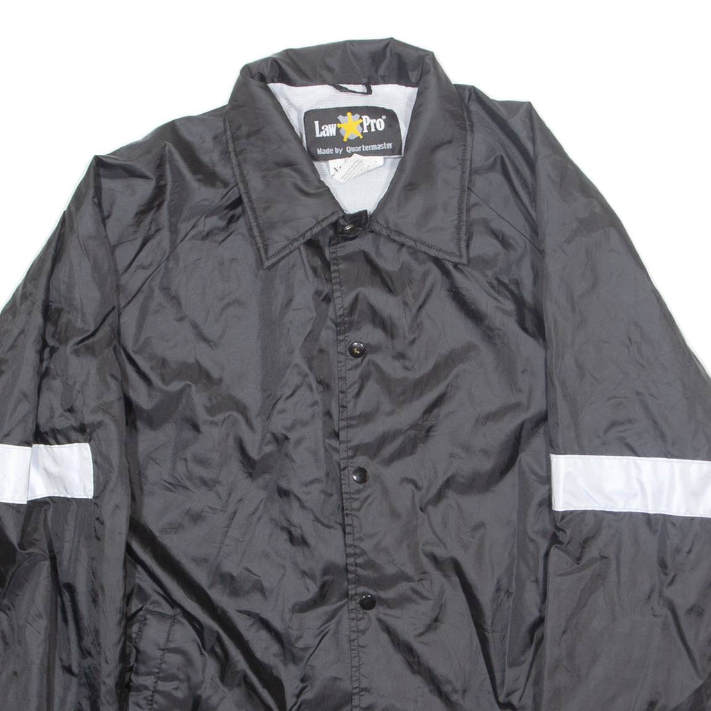LAW PRO Womens Track Jacket Black Nylon XL