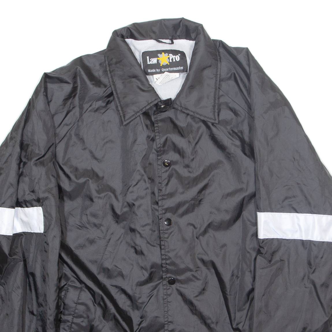 LAW PRO Womens Track Jacket Black Nylon XL