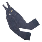 CARHARTT Mens Blue Cotton Dungarees Regular Fit Workwear M W32 L30 Durable