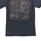 HARLEY DAVIDSON Mens Black Vintage Iron Graphic T-Shirt S Short Sleeve Crew Neck