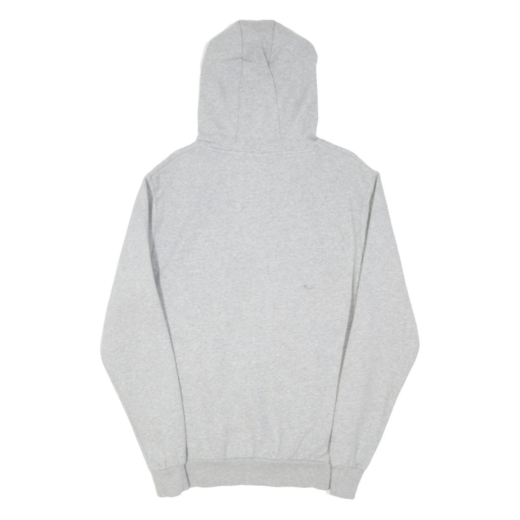 ELLESSE Womens Grey Hooded Pullover Hoodie UK 12 Cotton Blend Logo Sweatshirt